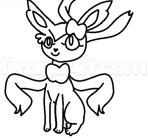 520x484 Step How To Draw Sylveon From Pokemon