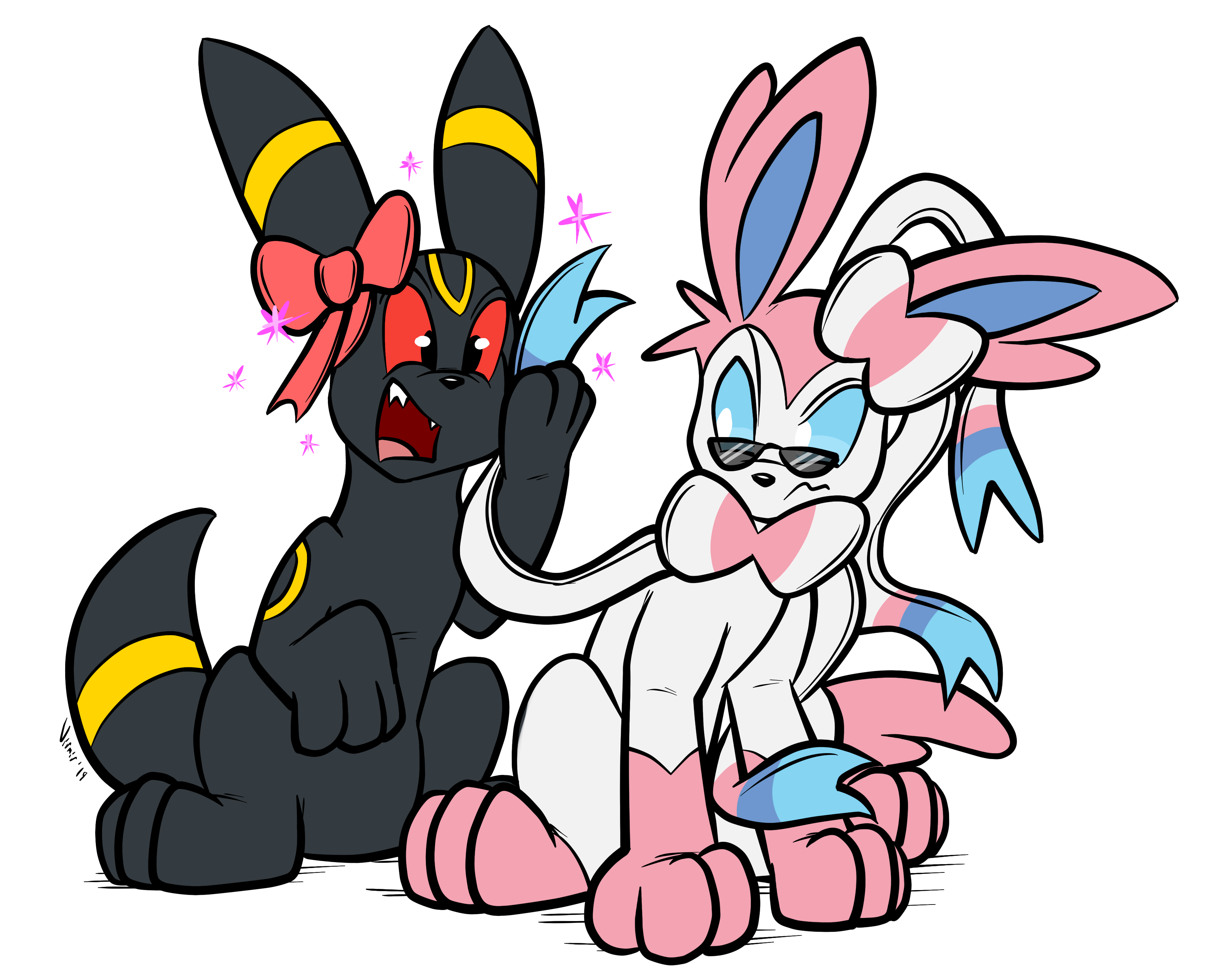 3500x2843 the adventures of edgy sylveon and effeminate umbreon weasyl