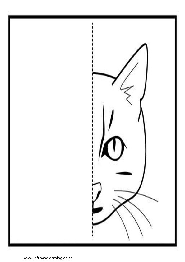 595x842 Printable Symmetry Drawings Left Hand Learning