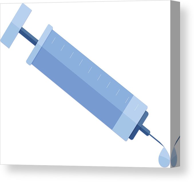 678x637 Abstract Syringe With Needle On White Background Canvas Print
