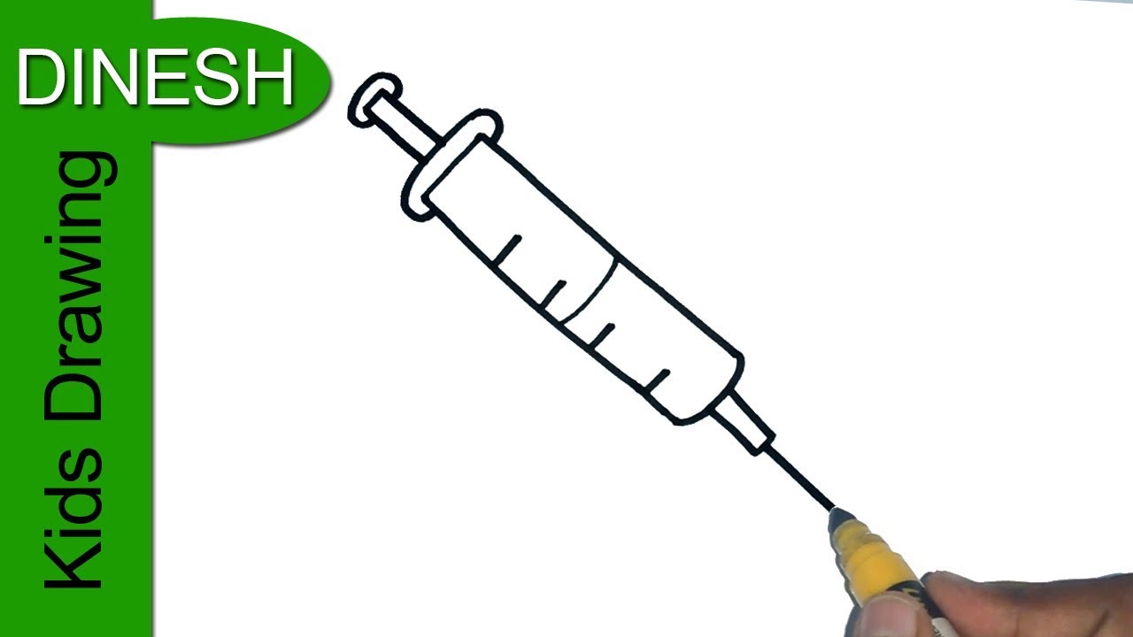 1280x720 How To Draw Syringe Drawing For Kids