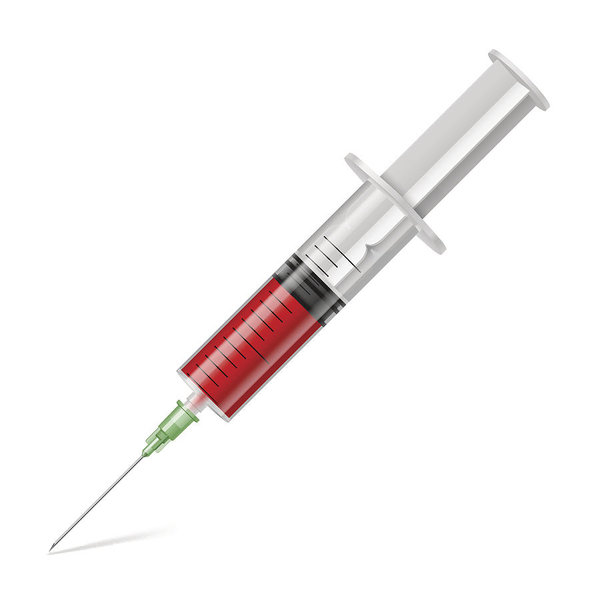 600x600 Syringe With Blood Art Print