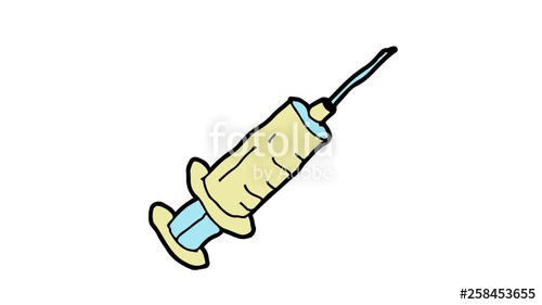 500x281 Kids Drawing White Screen With Theme Of Syringe Stock Footage