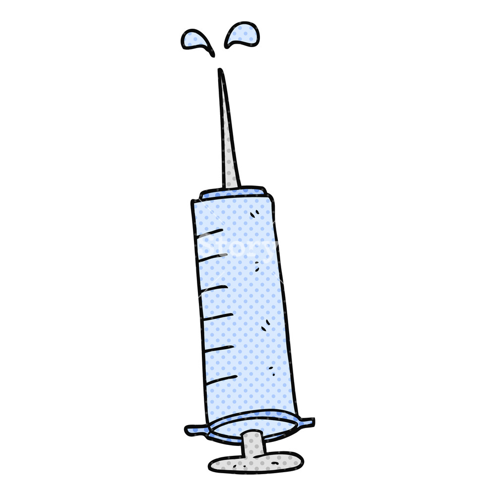 1000x1000 Freehand Drawn Cartoon Medical Needle Royalty Free Stock Image