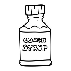 240x240 Line Drawing Cartoon Cough Syrup