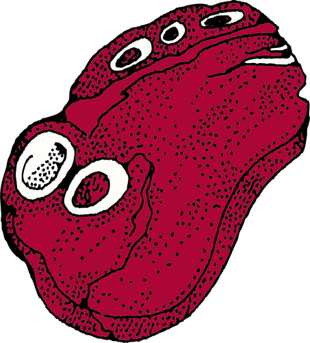 453x500 Vector Graphics Of Raw T Bone Steak