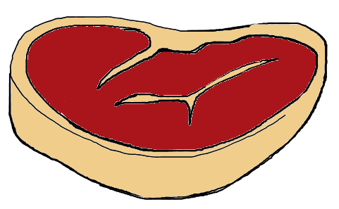 481x297 Bone Steak Clipart Kid