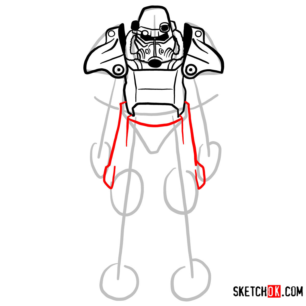 1200x1200 How To Draw T Power Armor Fallout