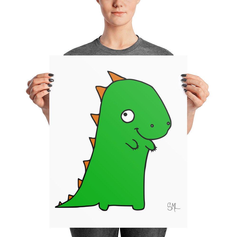 1000x1000 Little T Rex Cartoon Etsy