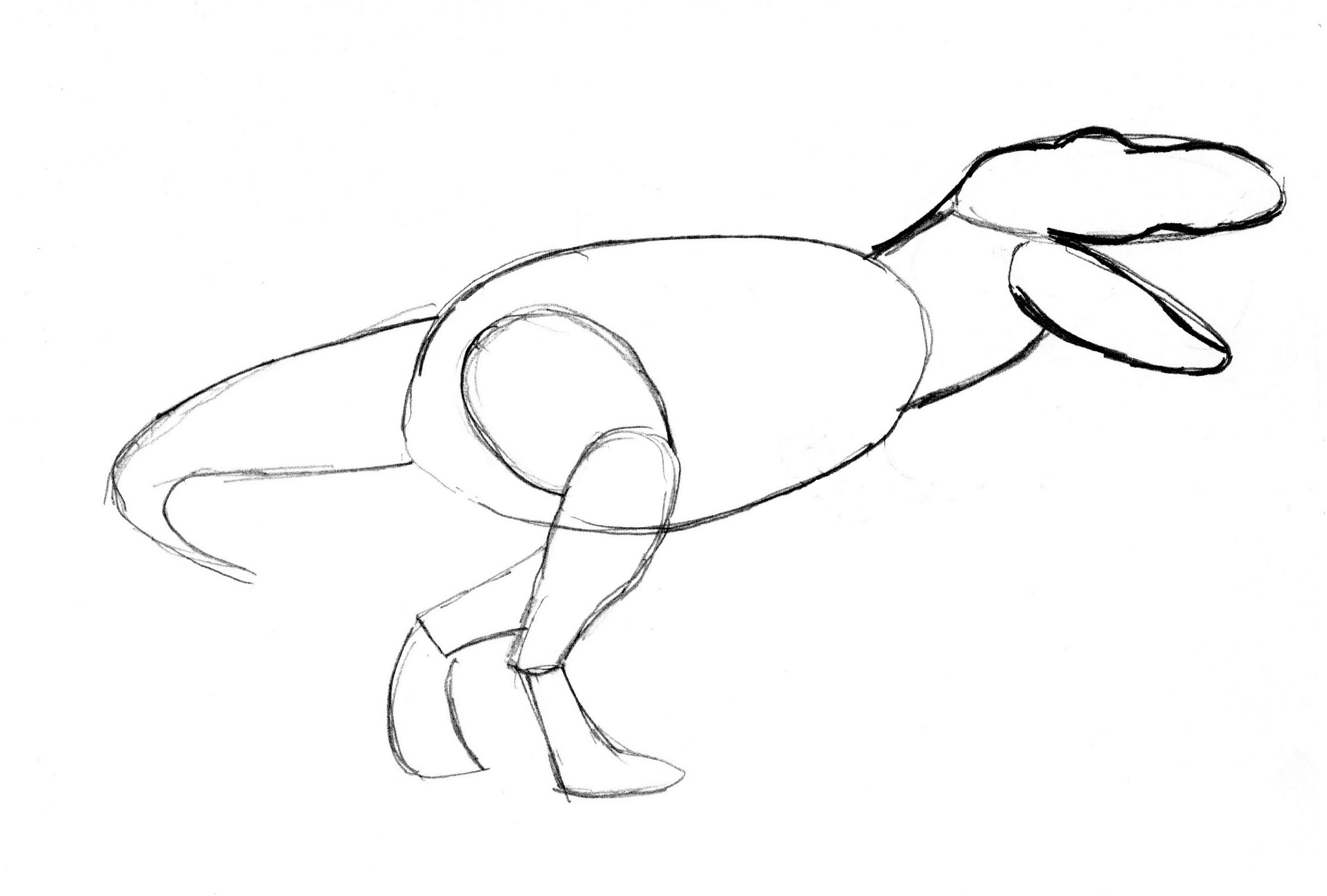 3187x2153 Draw Tyrannosaurus Rex Dinosaur In Drawing