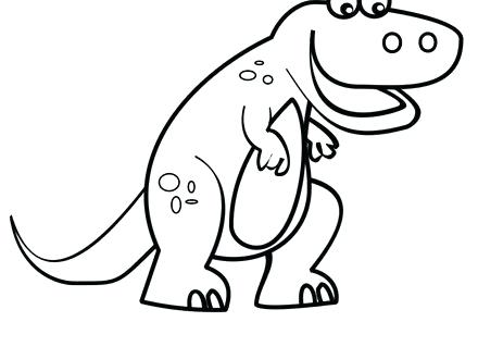 440x330 Simple T Rex Drawing T Coloring Sheets Simple T Coloring Pages