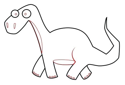 520x353 Easy To Draw Dinosaur How To Draw Dinosaur T Rex