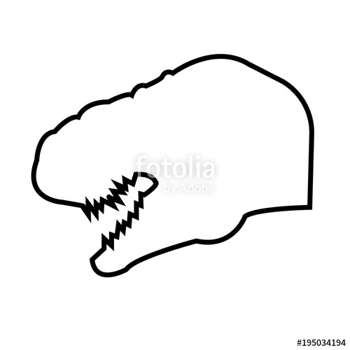500x500 T Rex Head Silhouette Outline On White Background Stock Image