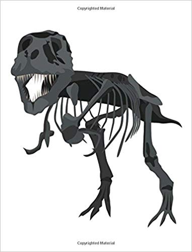 381x499 T Rex Skeleton Wide Rule Composition Notebook Nerd Child