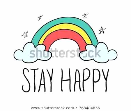 450x380 Rainbow Drawing Stay Happy Typography With Cute Rainbow Drawing