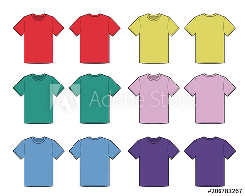 500x399 T Shirt Top Tee Fashion Flat Technical Drawing Template