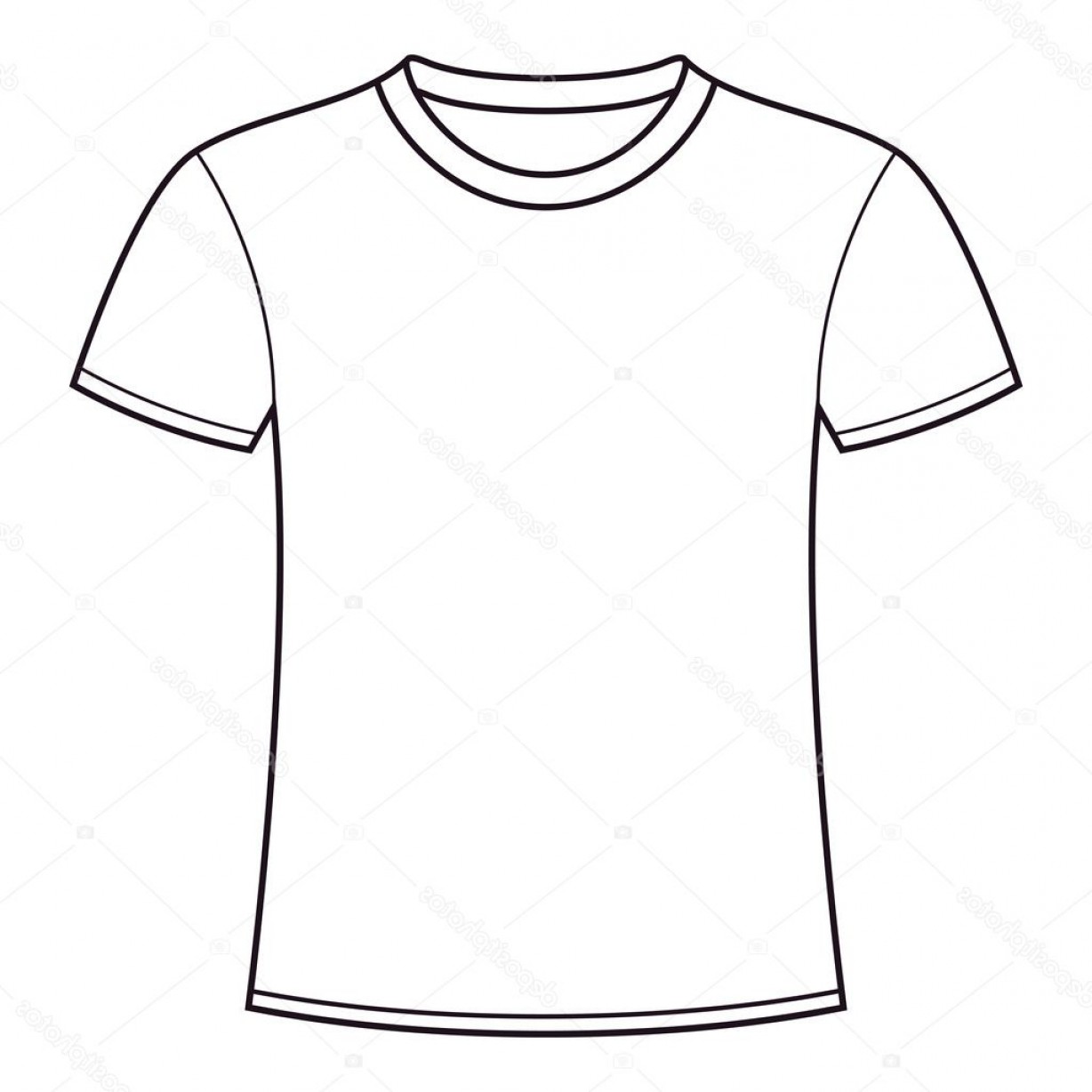 1228x1228 Stock Illustration Blank T Shirt Template Soidergi