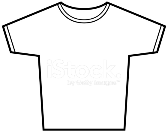560x440 T Shirt Vector Outline Stock Vector