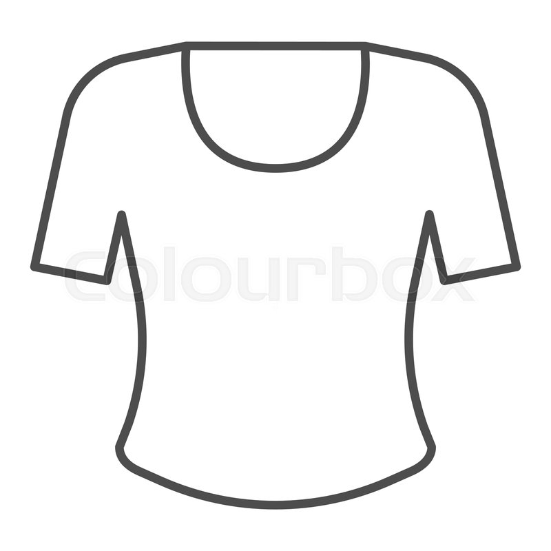 800x800 T Shirt Thin Line Icon Shirt Vector Stock Vector Colourbox