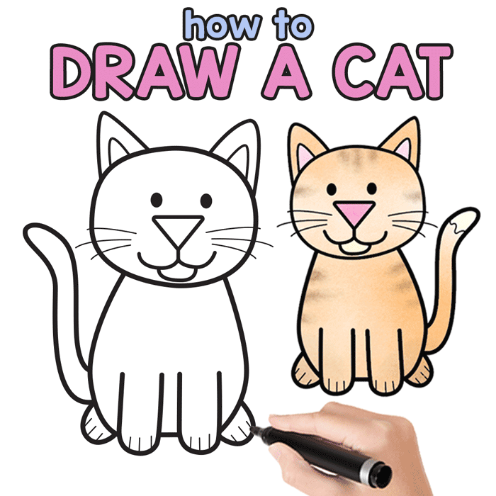 700x700 How To Draw A Cat