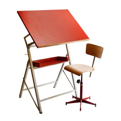 400x400 French Drawing Table And Chair, For Sale
