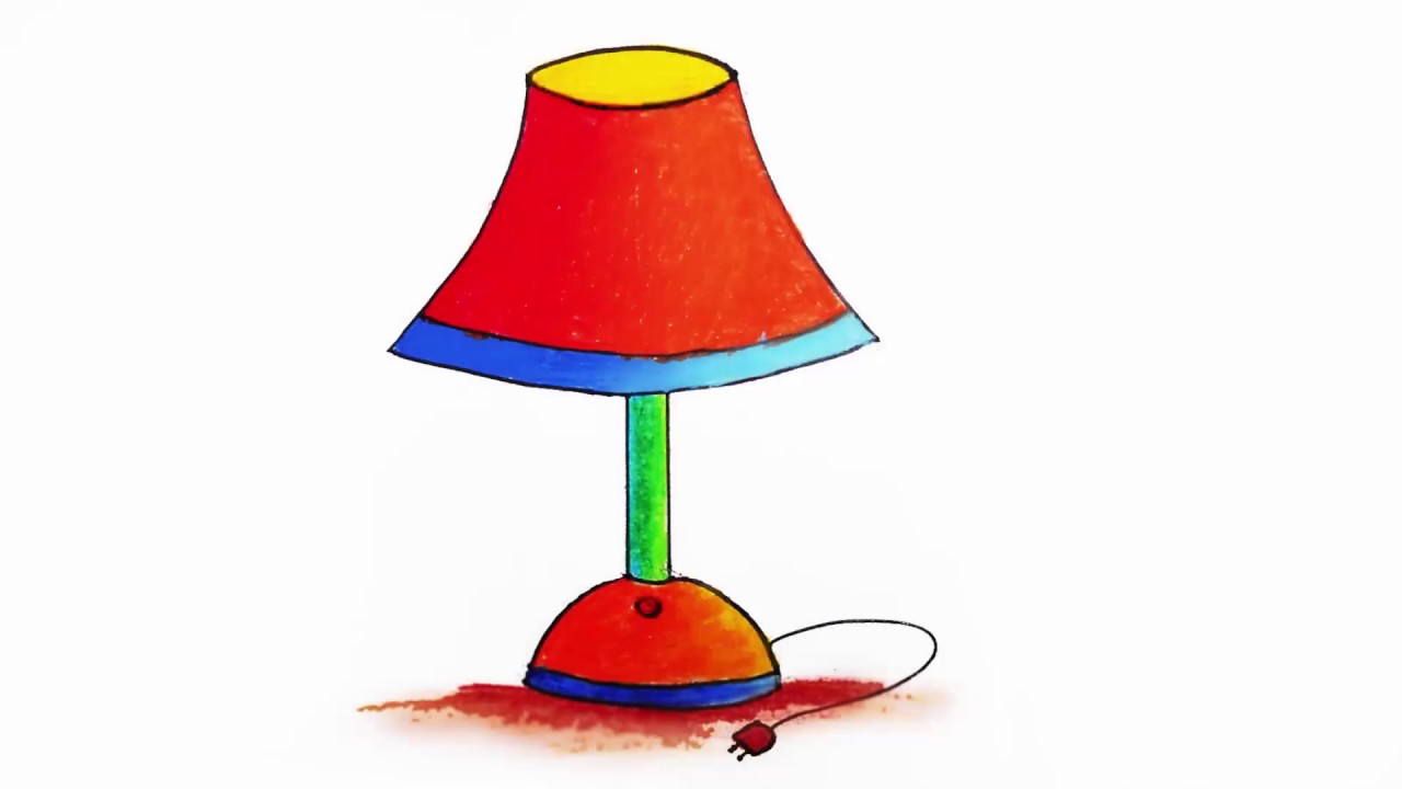 1280x720 How To Draw A Table Lamps Step