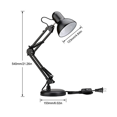500x500 Le Swing Arm Desk L C Clamp Table L Flexible Arm, Classic