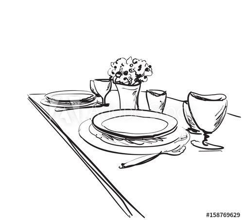 500x453 Table Setting Set Weekend Breakfast Or Dinner