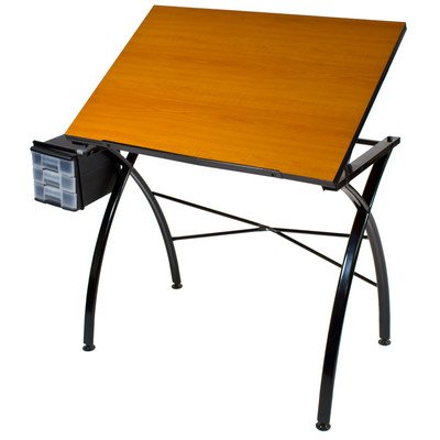 400x400 Martin Universal Design Line Drawing Table With Cherry Wood Top