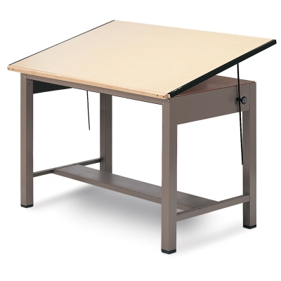 400x400 Mayline Ranger Steel Four Post Drawing Tables