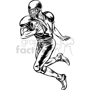 300x300 Football Player Avoiding A Tackle Clipart Royalty Free Clipart