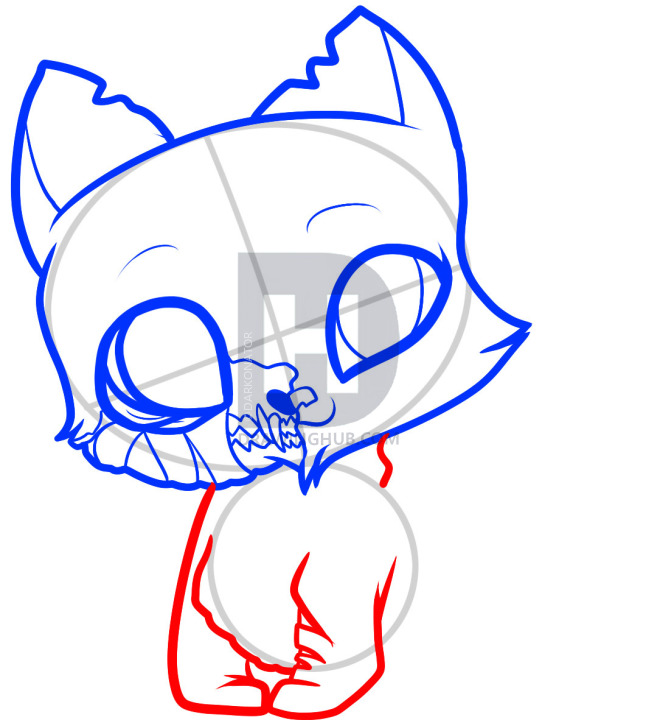 646x720 How To Draw A Zombie Kitten, Zombie Kitten, Step