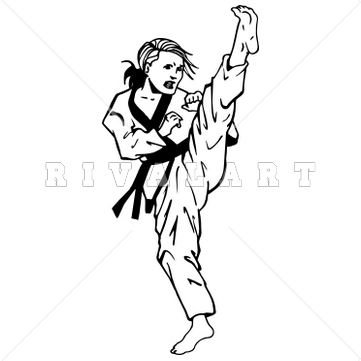 361x361 Martial Arts Clip Art Taekwondo, Black