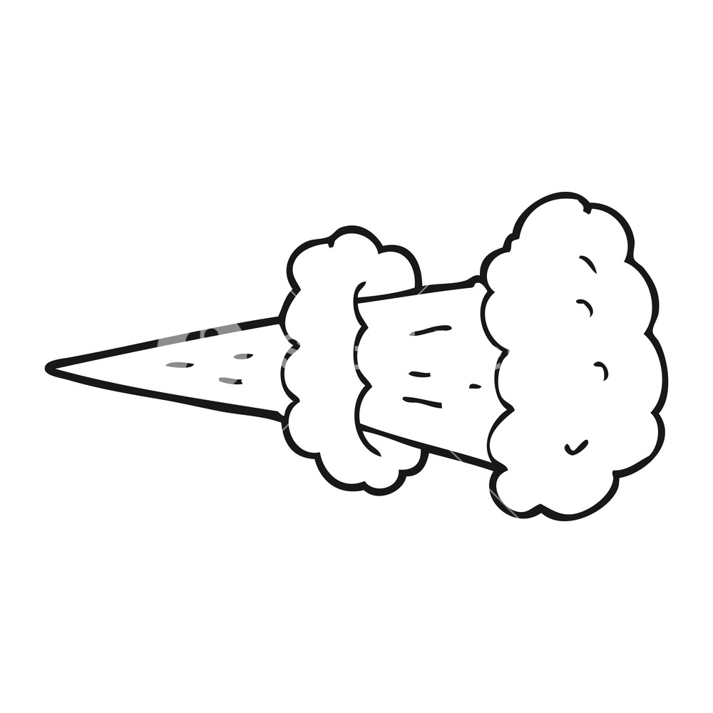 1000x1000 Freehand Drawn Black And White Cartoon Smoke Explosion Royalty