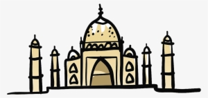 300x142 Black Taj Mahal How To Draw Drawing Monument