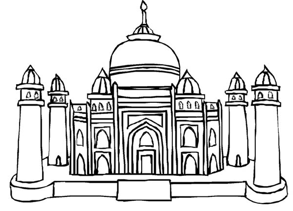600x433 Taj Mahal Clipart Rangoli