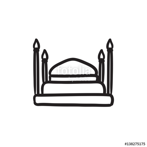 500x500 Taj Mahal Sketch Icon Stock Image And Royalty Free Vector