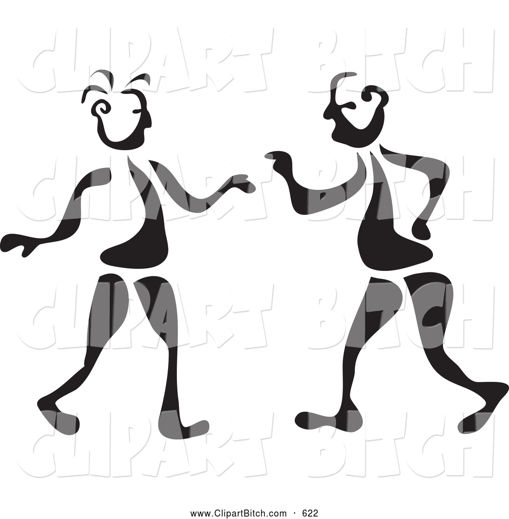 1024x1044 Clip Vector Art Of A Black And White Thick Line Drawing Of Men
