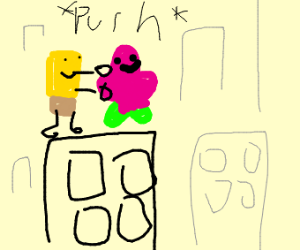 300x250 Spongebob Being Thrown Out Of A Building