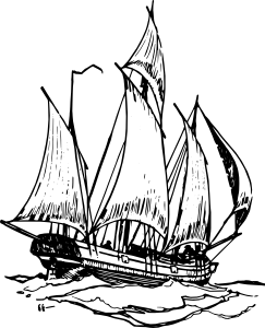 243x300 Lugger Ship Clip Art