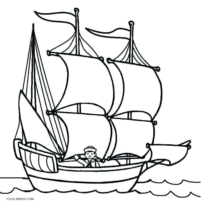 685x687 Mayflower Drawing Free Download