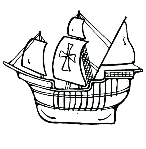 600x612 Sailing Ship Coloring Pages
