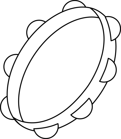 477x550 tambourine coloring page