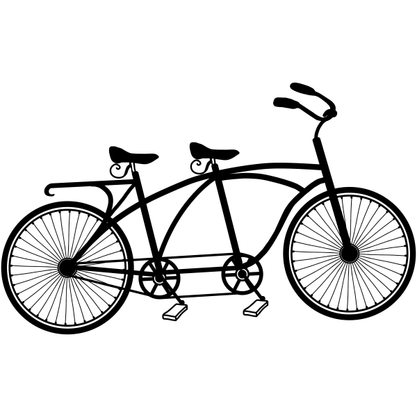 600x600 Tandem Bicycle Craft Stamp Custom