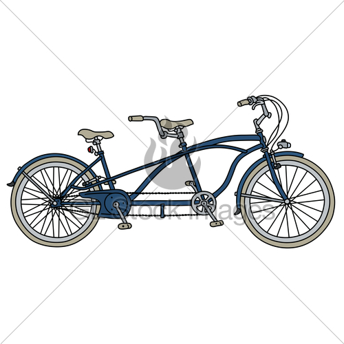 500x500 The Blue Tandem Bicycle Gl Stock Images