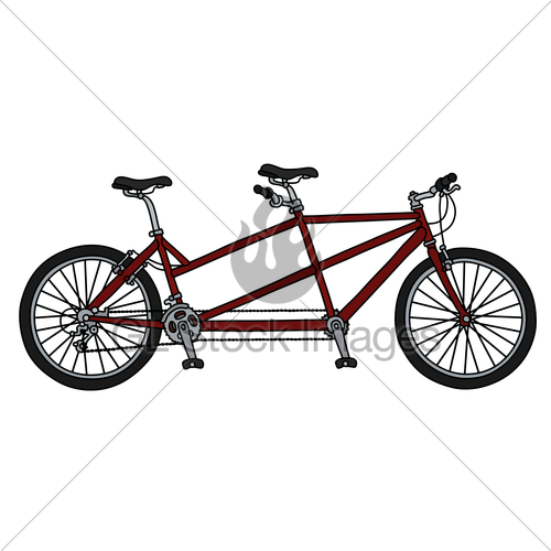 500x500 The Red Tandem Bicycle Gl Stock Images