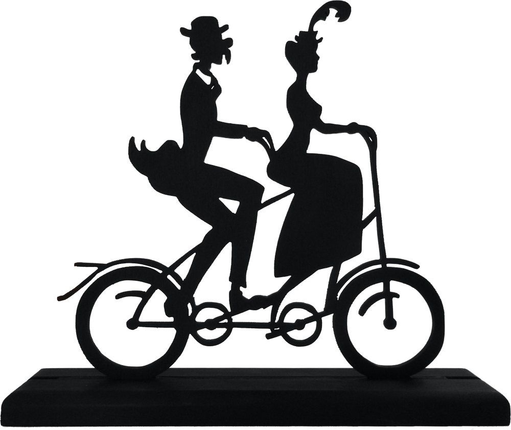 1000x841 Victorian Tandem Bicycle Couple Decorative Black Handmade