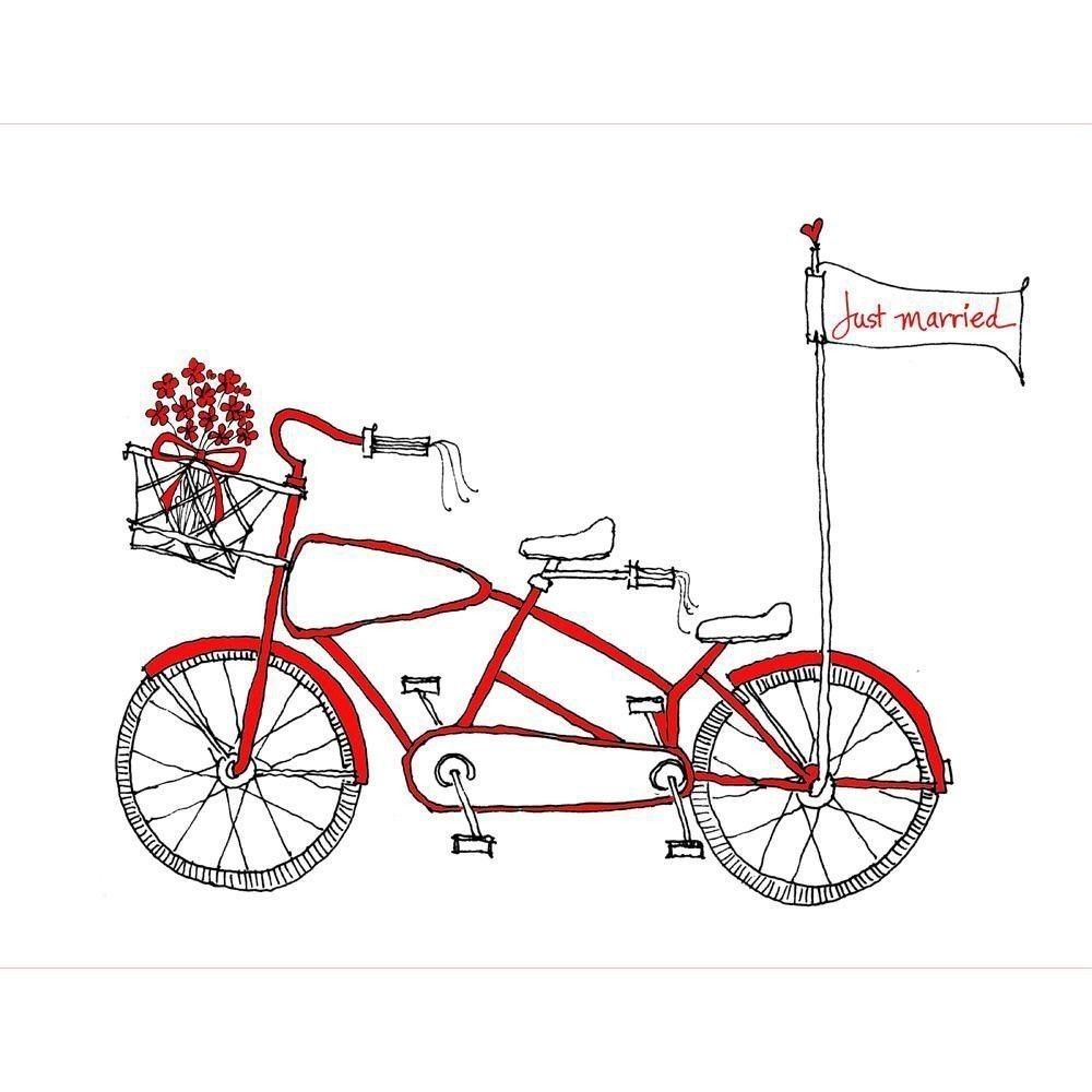 1000x1000 Wedding Tandem Bike Clip Art Cards Weddinganniversaryshower