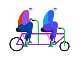 267x200 Tandem Bicycle Free Vector Art