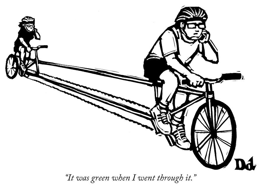 900x655 It Was Green When I Went Through It Drawing